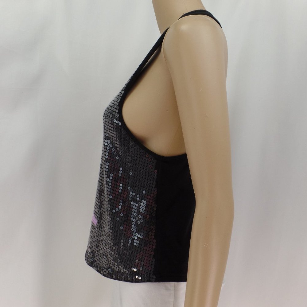 Black Atletic Sequins With Front Log Top Tank - image 3